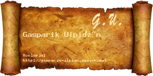 Gasparik Ulpián névjegykártya